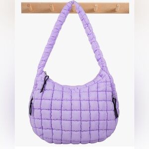 Quilted Puffer Tote Bag Large Crossbody Shoulder Bag with Zipper (023)